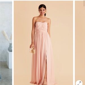 Birdy Grey Grace Chiffon Dress with Slit Blush Pink